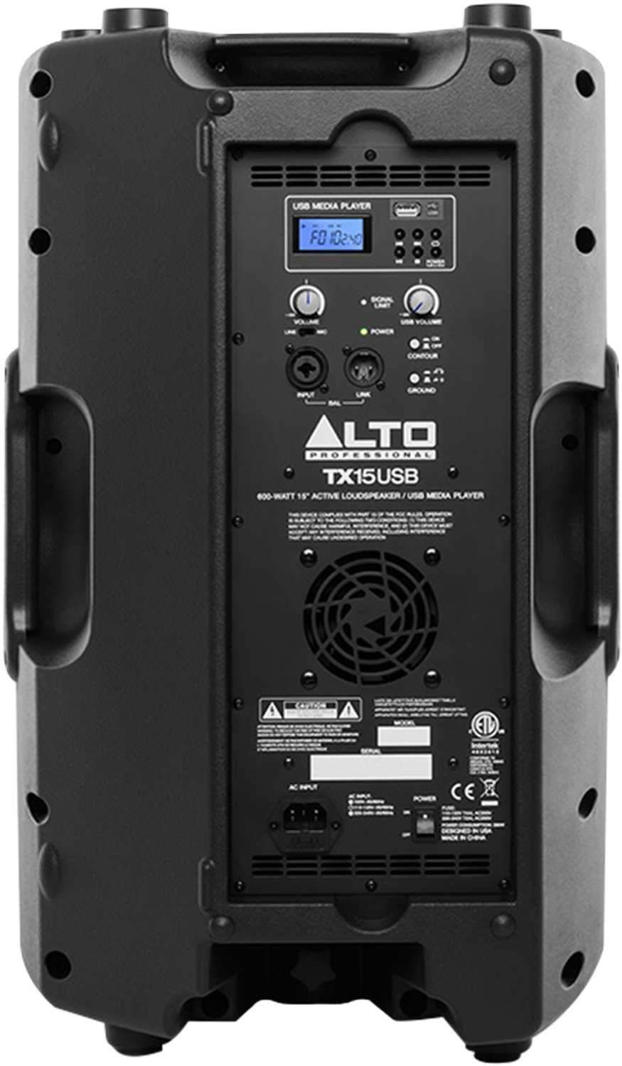 Alto Professional TX15USB 15-Inch 2-Way Powered Speaker with USB Player - PSSL ProSound and Stage Lighting