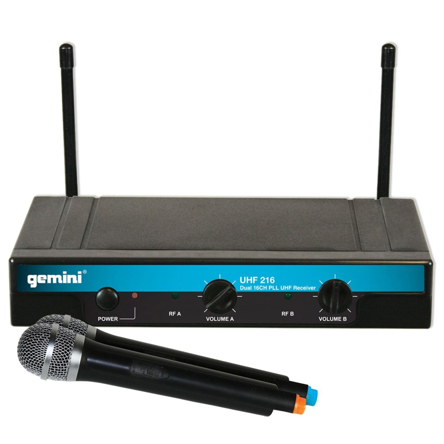 Gemini UHF-216M UHF Dual Handheld Wireless Mic System - PSSL ProSound and Stage Lighting