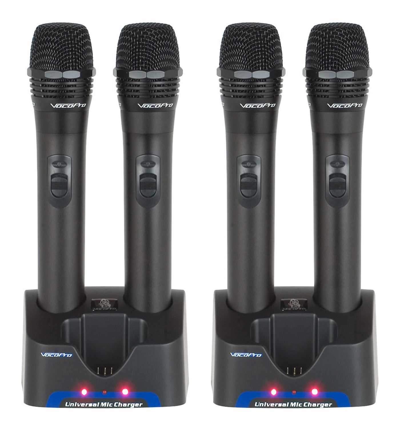 VocoPro Rechargeable Mics (4) for UHF Wireless System - PSSL ProSound and Stage Lighting