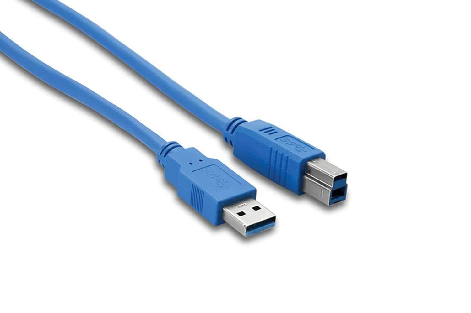 Hosa USB-310AB SuperSpeed USB 3.0 Type A to Type B Cable 10 Ft - PSSL ProSound and Stage Lighting