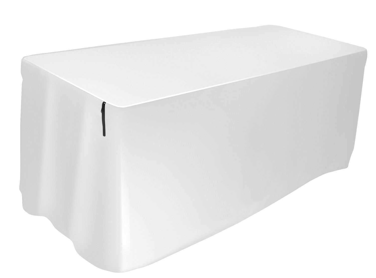 Ultimate USDJ-5TCW 5 Ft DJ/Entertainers Table Cover - White - PSSL ProSound and Stage Lighting