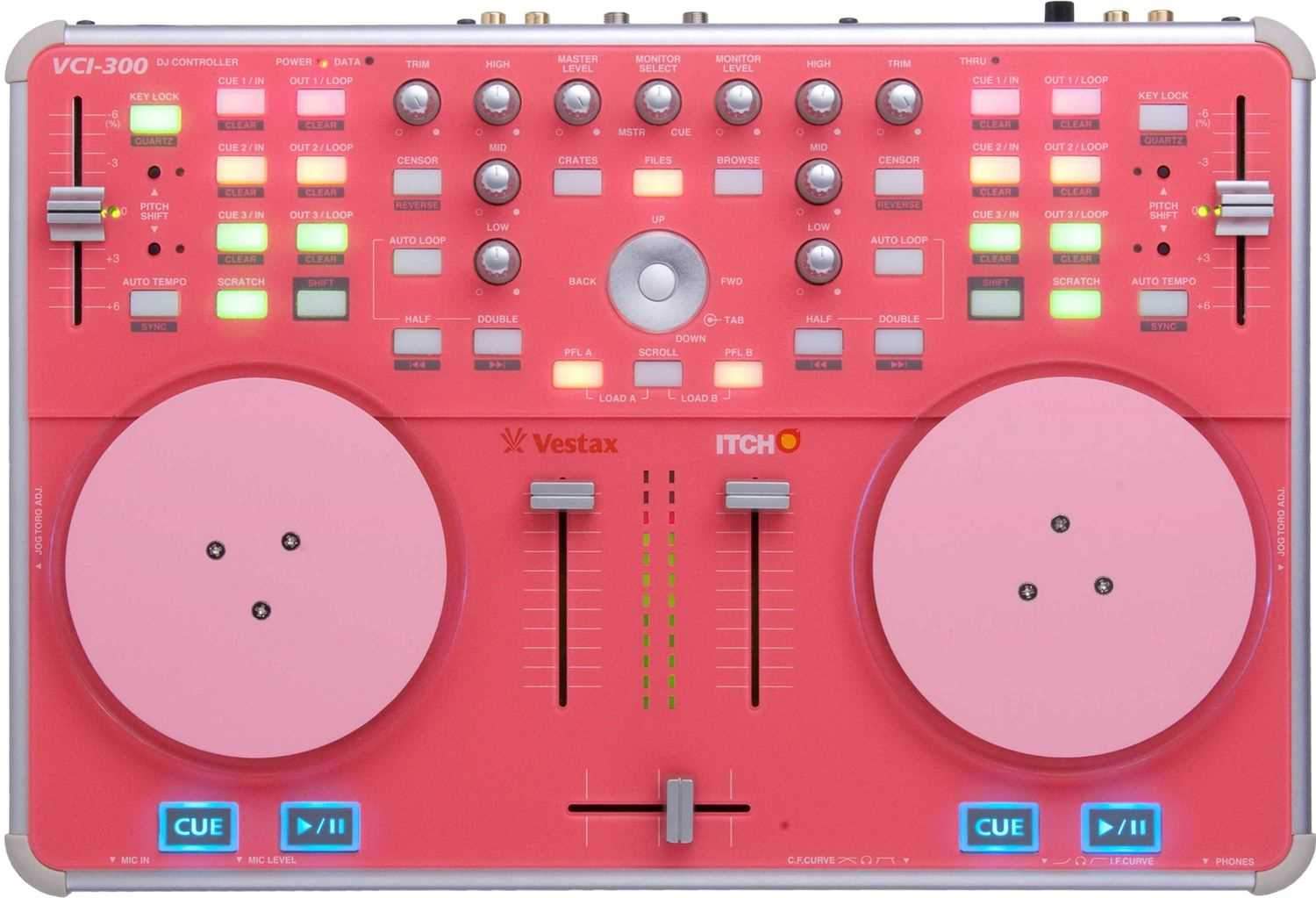 Vestax VCI-300 USB Controller with Serato Itch Pink