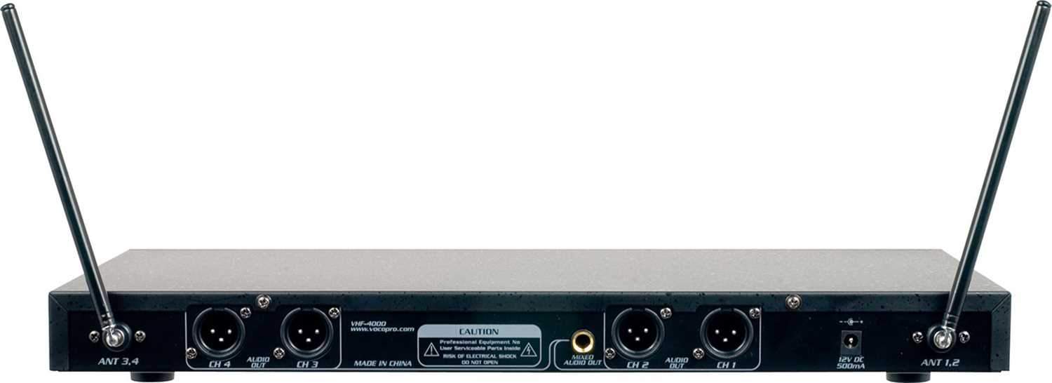 VocoPro VHF-4000-2 Quad VHF Wireless Mic System - PSSL ProSound and Stage Lighting