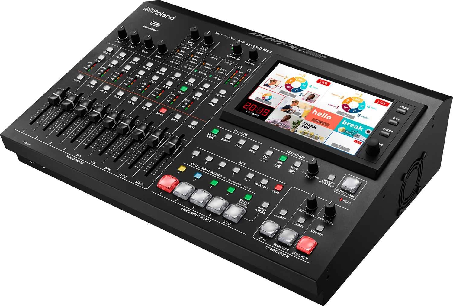 Roland VR-50HD MK II USB Streaming Multi-Format A/V Mixer - PSSL ProSound and Stage Lighting