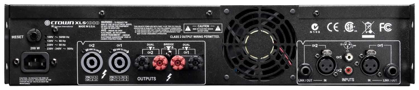 Crown XLS2500 XLS Series PA Power Amplifier - PSSL ProSound and Stage Lighting