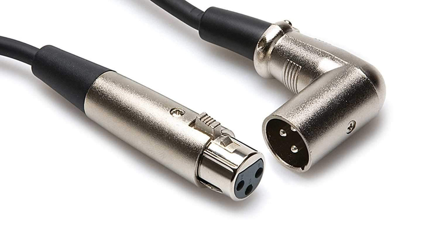 Hosa 1.5ft XLR (F) to Right Angle XLR (M) Cable - PSSL ProSound and Stage Lighting
