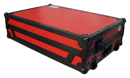 ProX XS-MCX8000WLTRB Red on Black Case for Denon MCX8000 with Shelf - PSSL ProSound and Stage Lighting