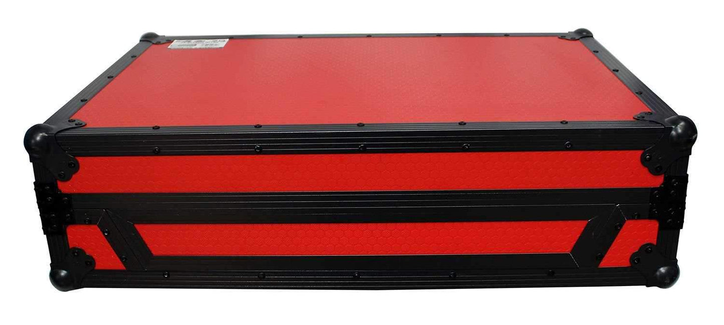 ProX XS-MCX8000WLTRB Red on Black Case for Denon MCX8000 with Shelf - PSSL ProSound and Stage Lighting