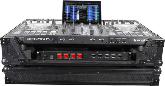 ProX XS-PRIME4WBL Black Case for Denon Prime 4 with Wheels - PSSL ProSound and Stage Lighting