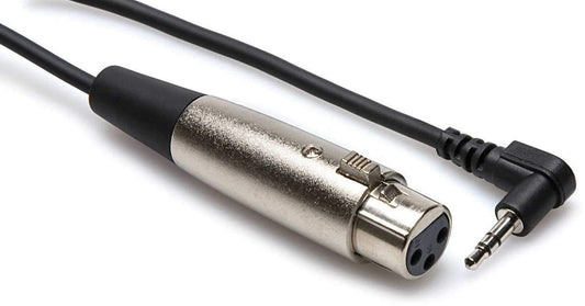Hosa XVM-101 1 Ft Single XLR (F) to Right Angle 1/8-Inch (M) Stereo Cable - PSSL ProSound and Stage Lighting