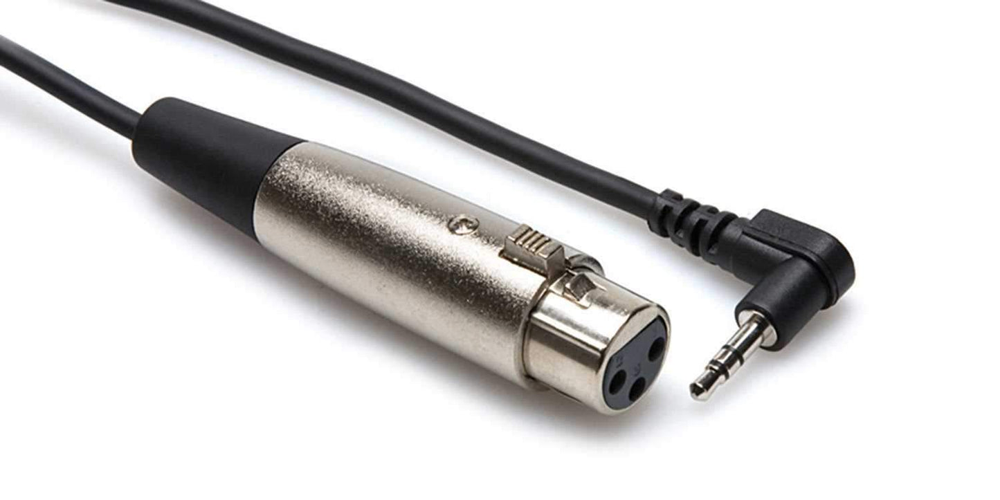 Hosa XVM-102F 2 Foot XLR (F) to Right Angle 1/8" TRS Cable - PSSL ProSound and Stage Lighting
