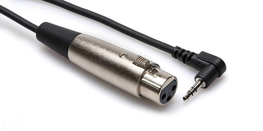 Hosa XVS-101F 1 Foot XLR (F) to Right Angle 1/8" TRS Cable - PSSL ProSound and Stage Lighting