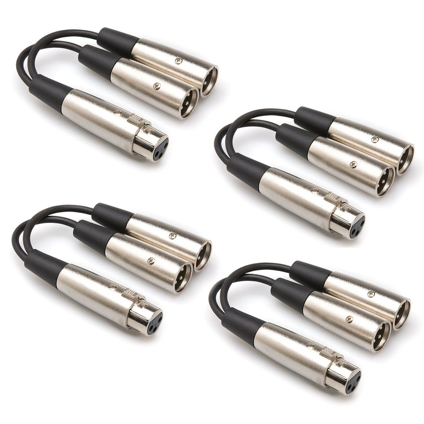 Hosa YXM-121 XLR Female to Dual XLR Male Y-Cable 4-Pack - PSSL ProSound and Stage Lighting