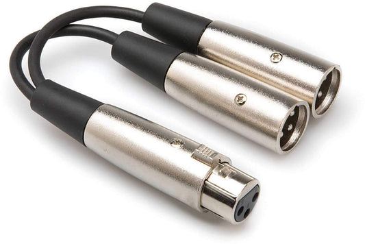 Hosa YXM-121 Y-Cable XLR (F) to Dual XLR (M) Cable Adapter - PSSL ProSound and Stage Lighting