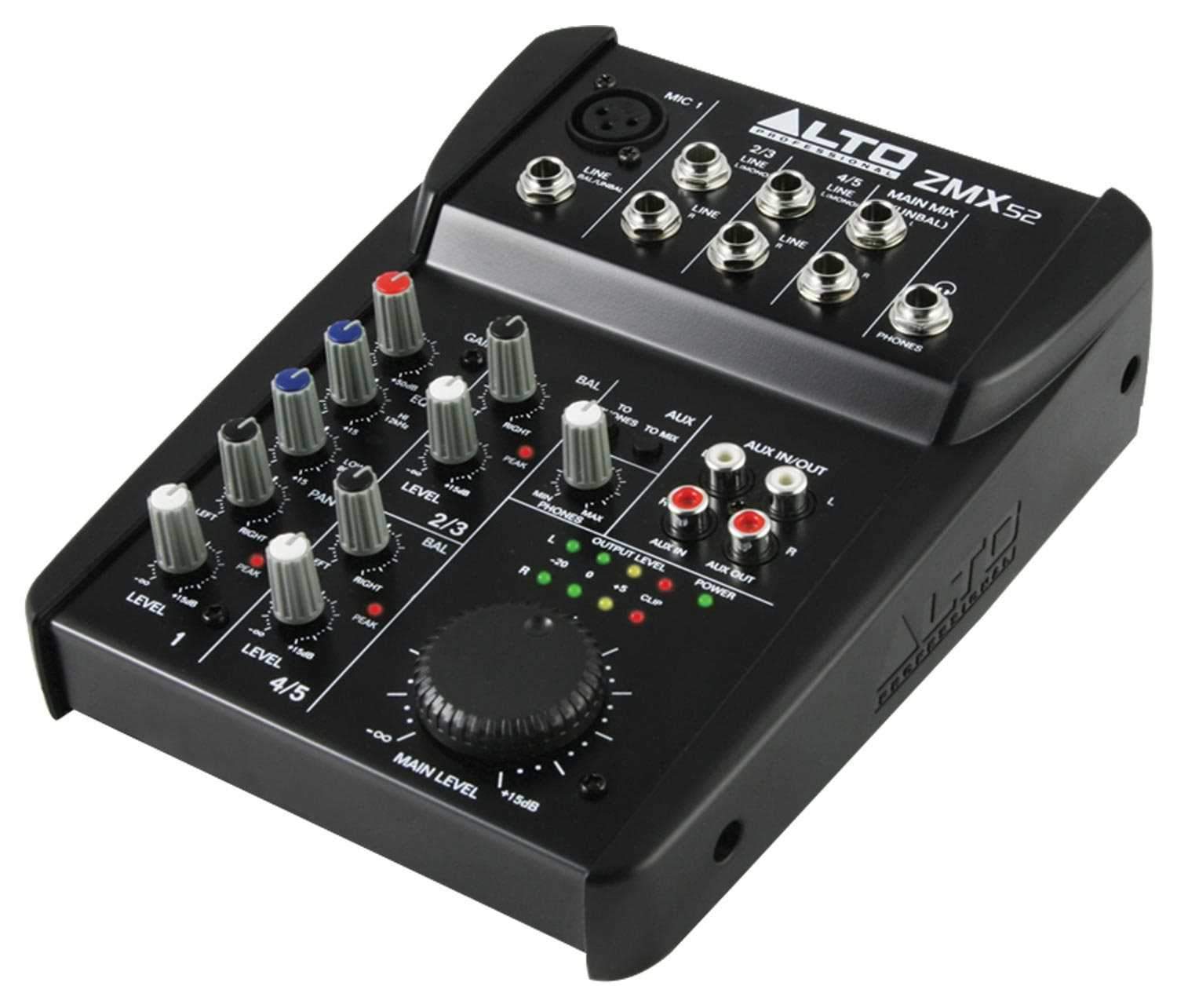 Alto Professional ZMX52 Zephyr 5-Channel Compact PA Mixer - PSSL ProSound and Stage Lighting