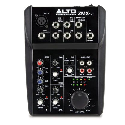 Alto Professional ZMX52 Zephyr 5-Channel Compact PA Mixer - PSSL ProSound and Stage Lighting