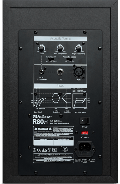 PreSonus R80 MKII 8-in AMT Powered Studio Monitor - PSSL ProSound and Stage Lighting