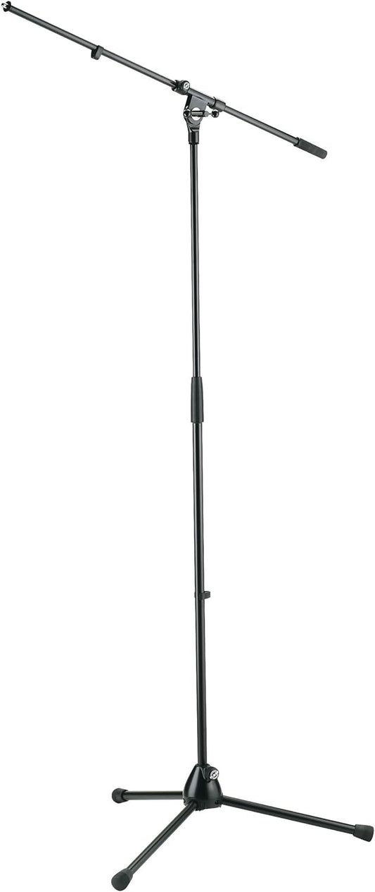 K&M 21020.500.55 Microphone Stand with Boom Arm - HT 35.433 to 63.189" - Black - PSSL ProSound and Stage Lighting