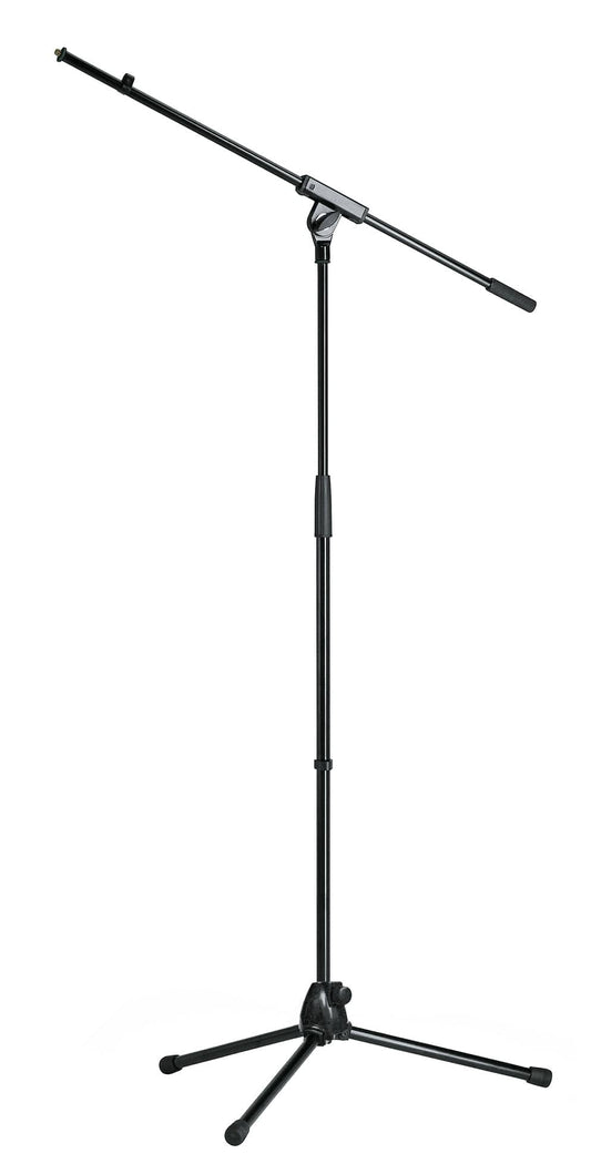 K&M 21070.500.55 Microphone Stand with Telescopic Boom Arm - 35.433 to 62.992 Inch Height - Black - PSSL ProSound and Stage Lighting