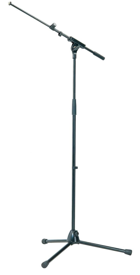K&M 21075.500.55 Microphone Stand with Telescopic Boom Arm - 39.764 to 67.716 Inch Height - Black - PSSL ProSound and Stage Lighting