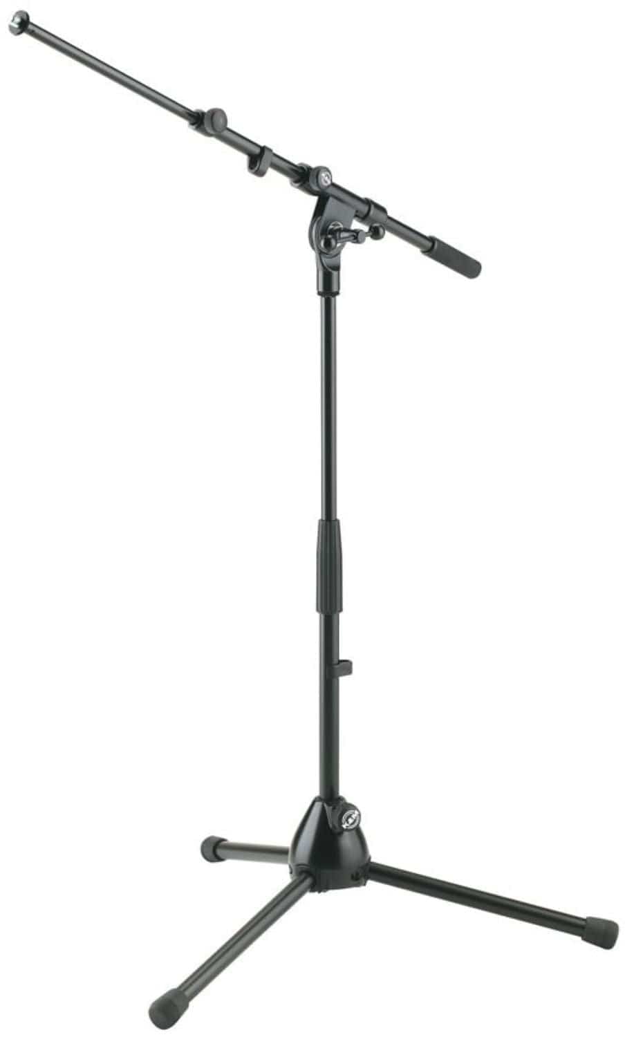 K&M 25900 Telescoping Short Microphone Stand With Telescoping Boom Arm - PSSL ProSound and Stage Lighting