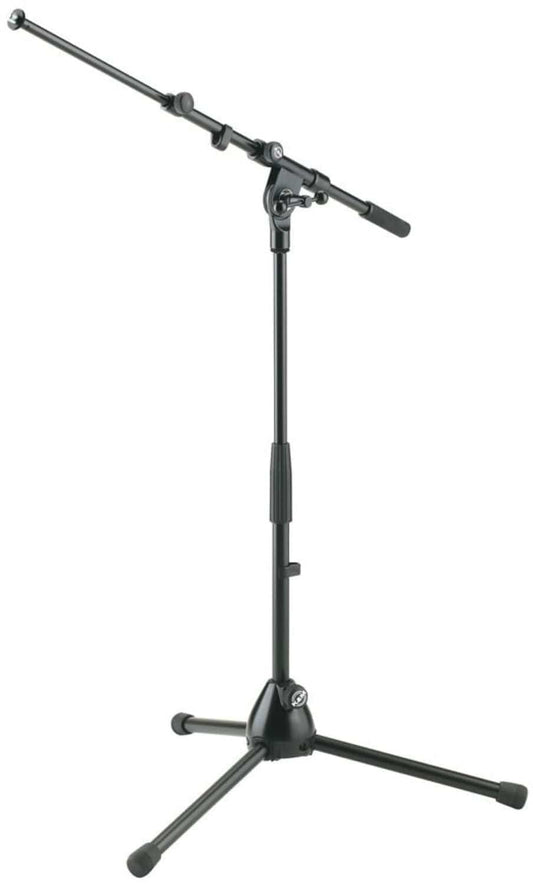 K&M 25900 Telescoping Short Microphone Stand With Telescoping Boom Arm - PSSL ProSound and Stage Lighting