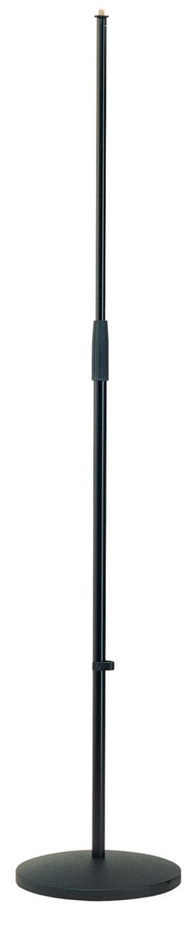 K&M 26010.500.55 Microphone Stand - Cast-Iron Round Base - 34.252 to 62.008 Inch Height - Black - PSSL ProSound and Stage Lighting