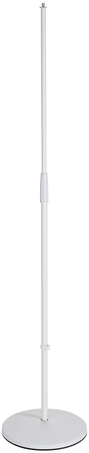 K&M 26010.500.76 Microphone Stand - Cast-Iron Round Base - HT 34.252 to 62.008" - Pure White - PSSL ProSound and Stage Lighting