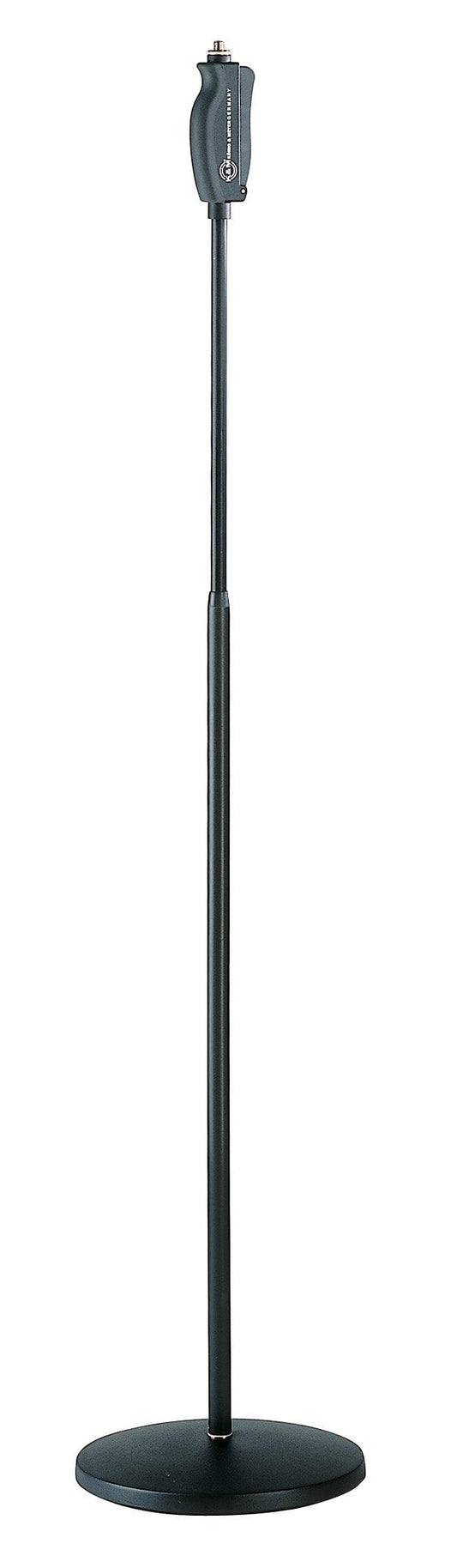 K&M 26085.500.55 One-Hand Microphone Stand - Soft Touch - 41.732 to 70.472 Inch Height - Black - PSSL ProSound and Stage Lighting