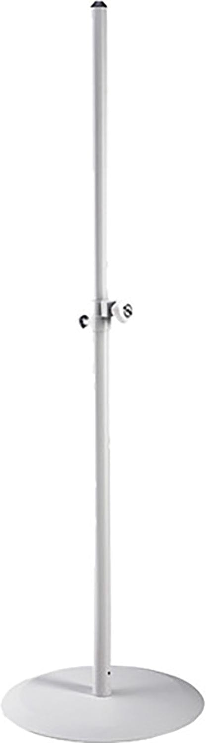 K&M 26735.000.76 Speaker Stand - Cast-Iron Round Base - HT 43.307 to 71.26" - Pure White - PSSL ProSound and Stage Lighting