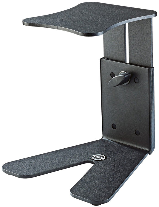 K&M 26772.000.56 Table Monitor Stand - Support Tray 5.906 x 6.693" - Structured Black - PSSL ProSound and Stage Lighting
