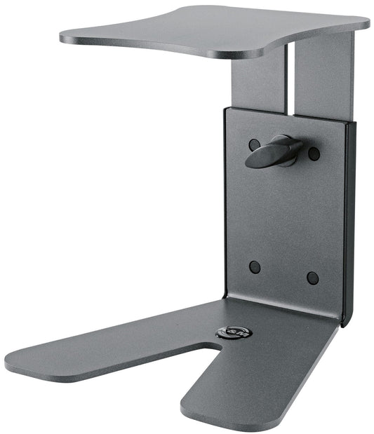 K&M 26772.000.87 Table Monitor Stand - Support Tray 5.906 x 6.693" - Gray - PSSL ProSound and Stage Lighting