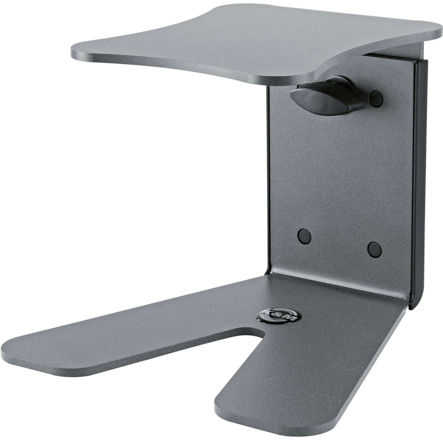 K&M 26772.000.87 Table Monitor Stand - Support Tray 5.906 x 6.693" - Gray - PSSL ProSound and Stage Lighting