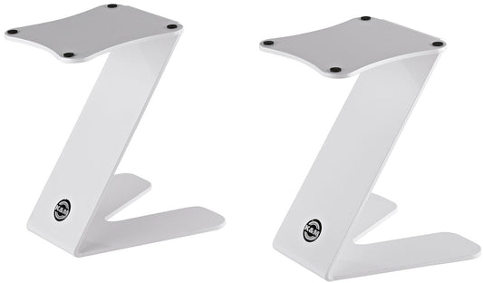 K&M 26773.000.76 Table Monitor Stand - Z-Stand - Pure White (2 Pieces) - PSSL ProSound and Stage Lighting