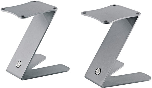 K&M 26773.000.87 Table Monitor Stand - Z-Stand - Gray (2 Pieces) - PSSL ProSound and Stage Lighting