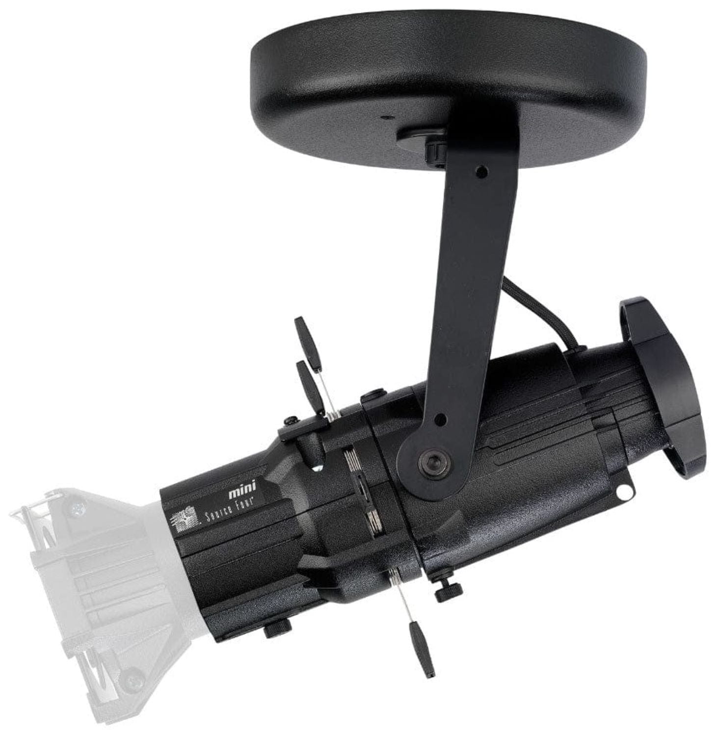 ETC Source Four Mini LED Ellipsoidal 4000 K, 36-Degree Lens Tube with Edison Plug - Black (Canopy) - PSSL ProSound and Stage Lighting