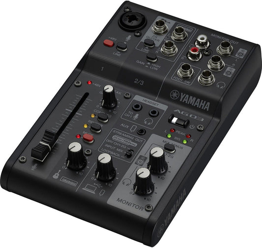 Yamaha AG03MK2-B 3-Channel Mixer / USB Interface for IOS/Mac/PC - Black - PSSL ProSound and Stage Lighting