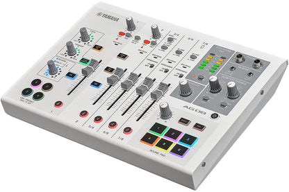 Yamaha AG08-W 8-Channel Mixer/USB Interface for IOS/Mac/PC - White - PSSL ProSound and Stage Lighting