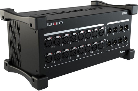 Allen & Heath AH-DT168 16 Input x 8 Output Dante Audio Expander with dLive Preamps - 48kHz / 96kHz - PSSL ProSound and Stage Lighting