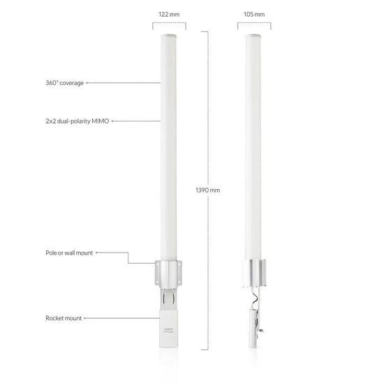 Ubiquiti Networks AMO-5G13 Air Max Omni 5 GHz Antenna - PSSL ProSound and Stage Lighting