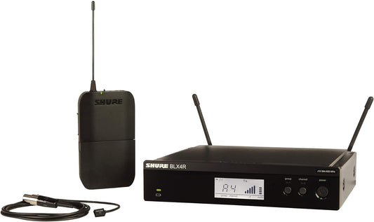 Shure BLX14R Wireless Rack-mount Presenter System w/ WL93 Miniature Lavalier Microphone, J11 Band - PSSL ProSound and Stage Lighting