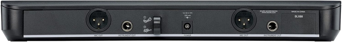 Shure BLX188 Wireless Dual Presenter System w/ Two CVL Lavalier Microphones, H11 Band - PSSL ProSound and Stage Lighting