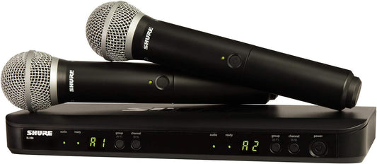 Shure BLX288 Wireless Dual Vocal System w/ two PG58 Handheld Transmitters, J11 Band - PSSL ProSound and Stage Lighting
