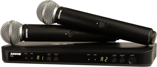 Shure BLX288 Wireless Dual Vocal System w/ two SM58, H11 Band - PSSL ProSound and Stage Lighting