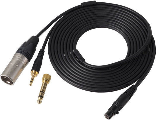 Audio-Technica BPCB2 Replacement Cable For BPHS2 Headset with 3-Pin XLR Male / 1/4" Connections - PSSL ProSound and Stage Lighting