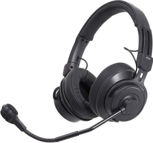 Audio-Technica BPHS2-UT Broadcast Stereo Headset with Hypercardioid Dynamic Boom Mic - Unterminated - PSSL ProSound and Stage Lighting