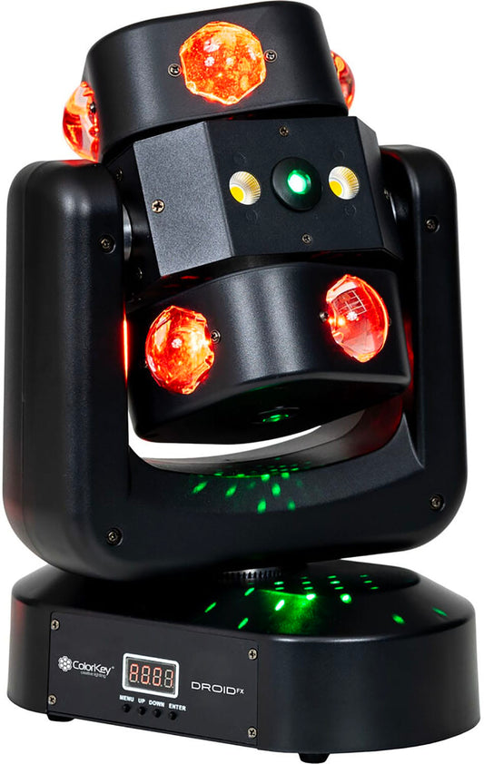 ColorKey CKU-1072 Droid FX Multi-Effect Moving Head Fixture with LED Beams - PSSL ProSound and Stage Lighting