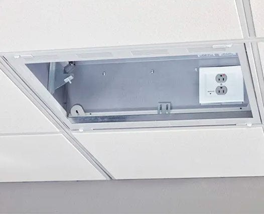 Cheif CMS492P2 Plenum Rated Ceiling Storage Box With Power Outlets - PSSL ProSound and Stage Lighting