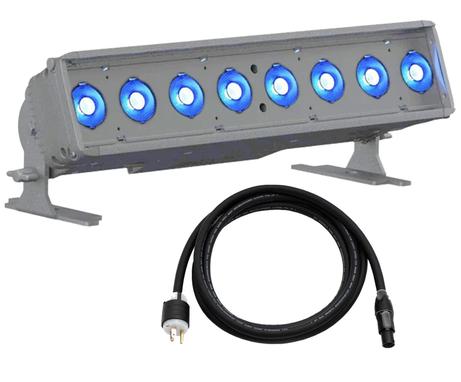 ETC CSLINEAR1DB-5 ColorSource Linear 1 Deep Blue, XLR w/ Edison Plug, Silver - PSSL ProSound and Stage Lighting