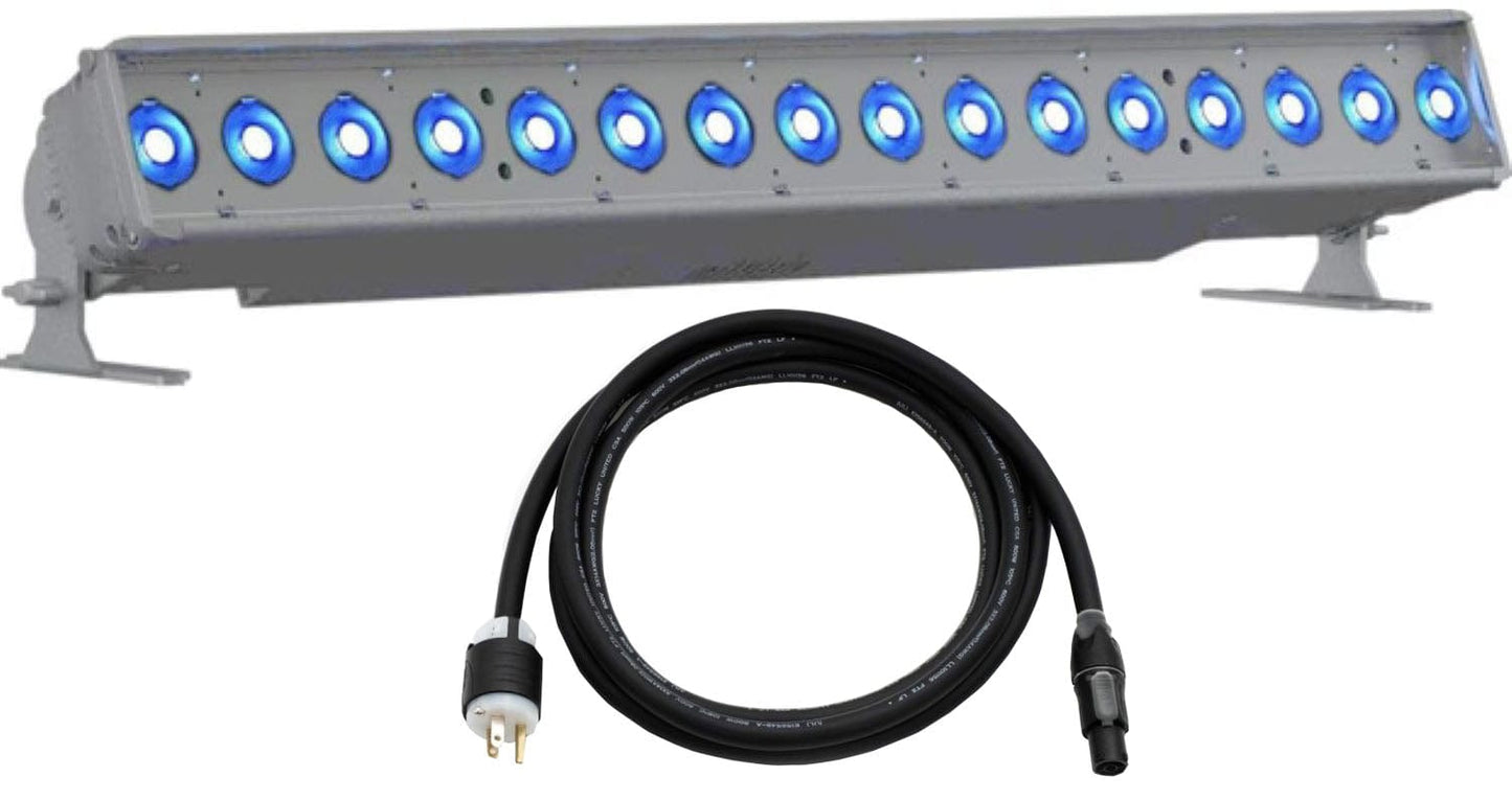 ETC CSLINEAR2DB-5 ColorSource Linear 2 Deep Blue, XLR w/ Edison Plug, Silver - PSSL ProSound and Stage Lighting
